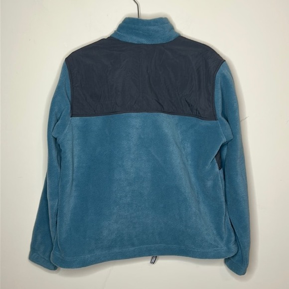 Columbia Fleece Sweater Jacket Coat Full Zip Blue Pockets Womens Size Large - Picture 2 of 6